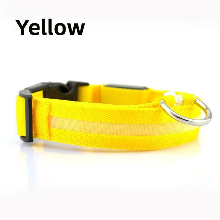 Collar LED Ajustable para Perros con Carga USB