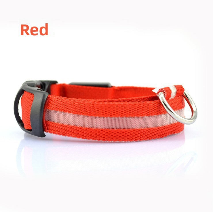 Collar LED Ajustable para Perros con Carga USB