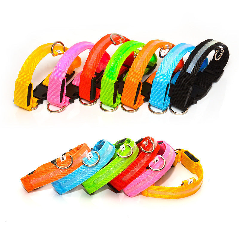 Collar LED Ajustable para Perros con Carga USB