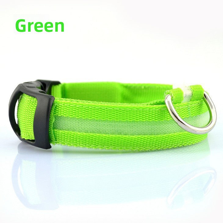 Collar LED Ajustable para Perros con Carga USB