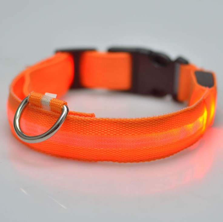 Collar LED Ajustable para Perros con Carga USB
