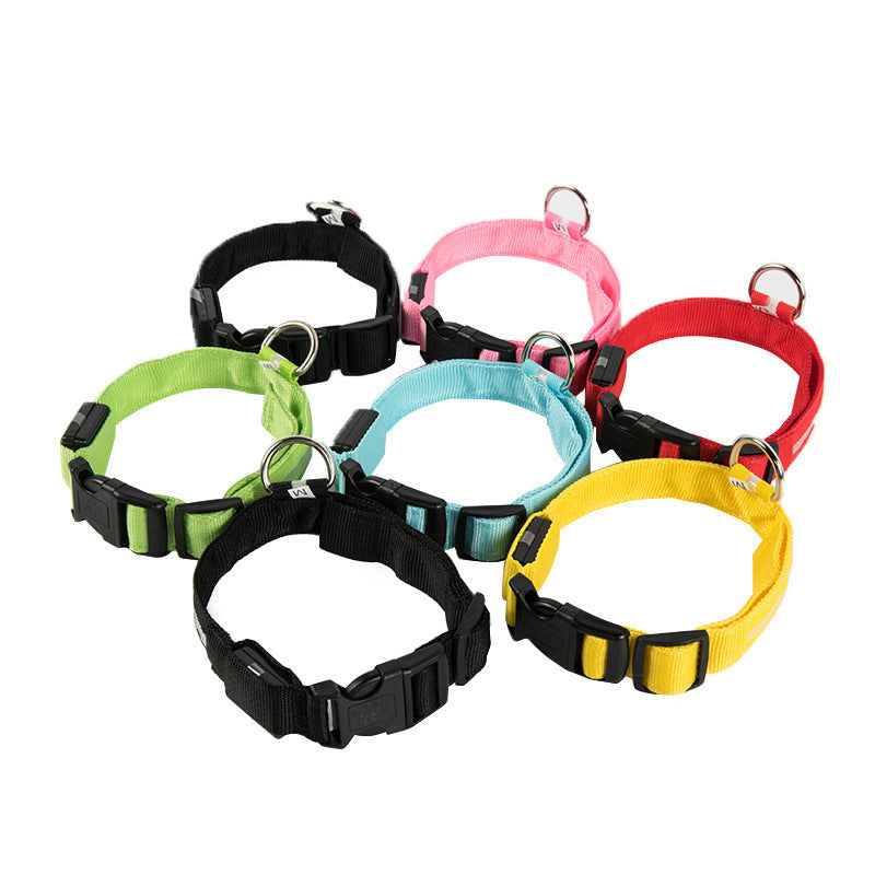 Collar LED Ajustable para Perros con Carga USB