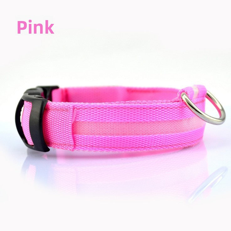Collar LED Ajustable para Perros con Carga USB